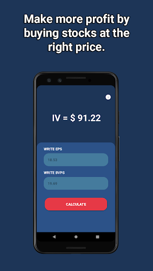 Calculator Fair Value of Stock Screenshot 1