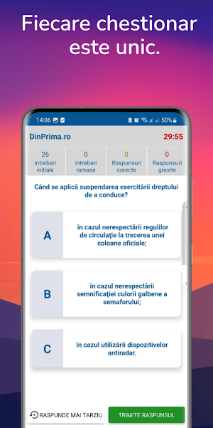 DinPrima.ro - Chestionare Auto Screenshot 2
