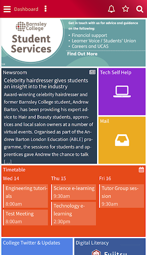 Barnsley College MyDay Screenshot 0