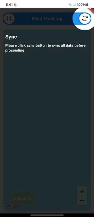 Field Tracking Application Screenshot 0