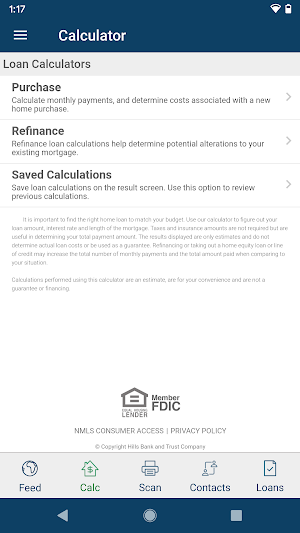 Hills Bank Home Mortgage Screenshot 1