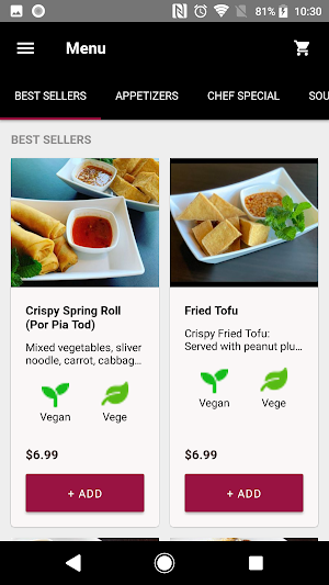Tararine, Thai Cuisine Screenshot 1