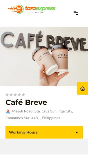 TaraExpress Food Delivery Screenshot 1