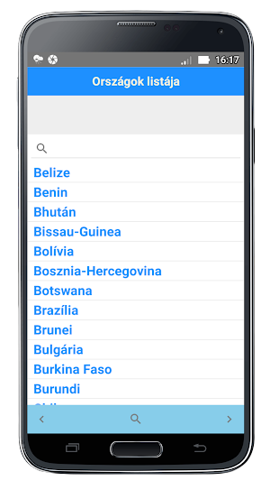 Ország Adatok Screenshot 1