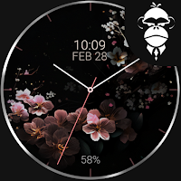 Spring bloom analog watch face