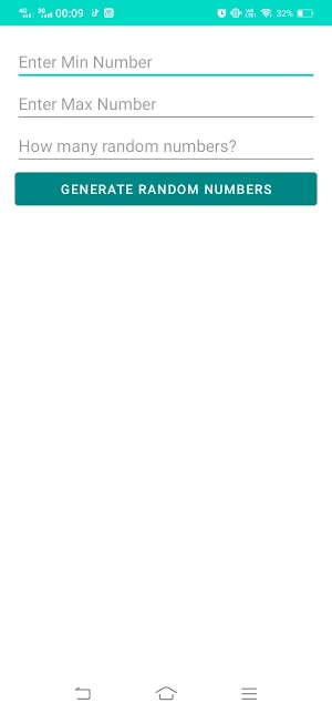 Random Number generator App Screenshot 2