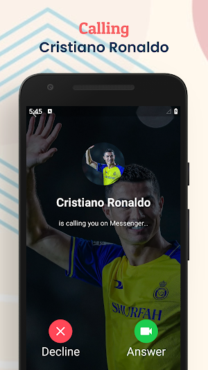 Ronaldo CR7 Fake Chat & VCall Screenshot 2