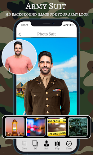 Army Uniform Photo Suit Editor Screenshot 1