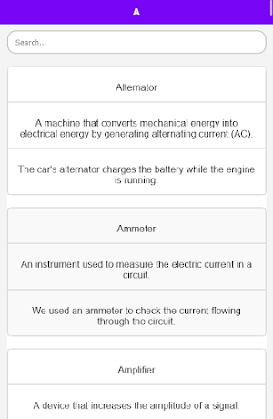 Electrical Dictionary Screenshot 1