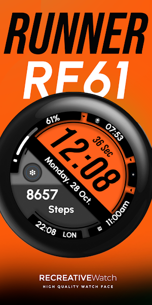 RE61 - Runner Watch Face Screenshot 0