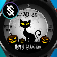 BFF11- Halloween black Cat