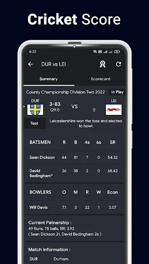 Magic Cricket - Live Score Screenshot 1
