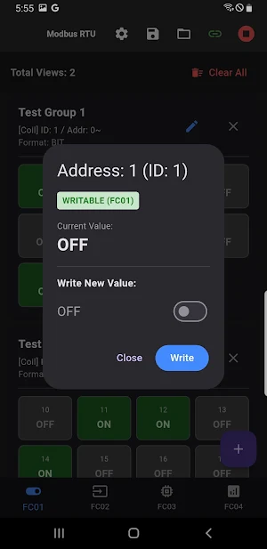 Modbus RTU Station Screenshot 2