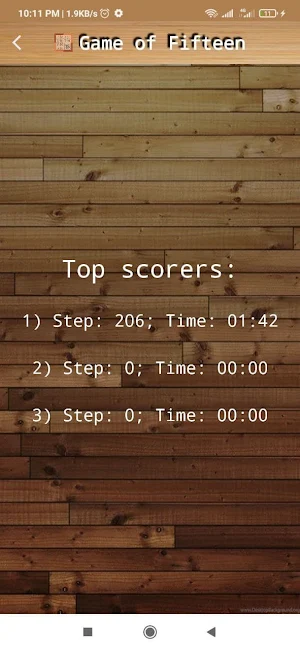 Puzzle of fifteen Screenshot 1