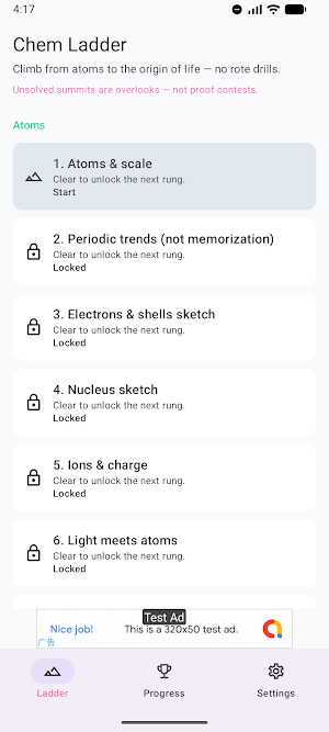 Chemical Ladder: to the Origin Screenshot 0