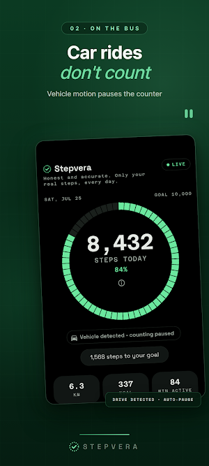 Stepvera: Honest Step Counter Screenshot 1