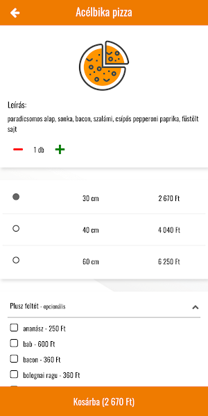 Zanzibár Pizzéria Screenshot 2