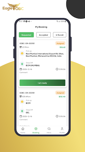 Eagle OBC - Carrier App Screenshot 1