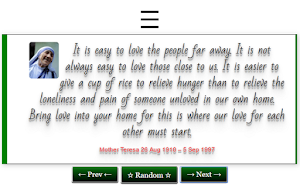 Mother Teresa Quotes 2 Inspire Screenshot 2