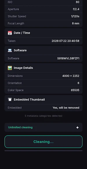 Photo Privacy Data Cleaner Screenshot 2