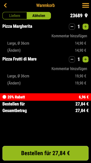Roma Pizza Service Pansdorf Screenshot 1