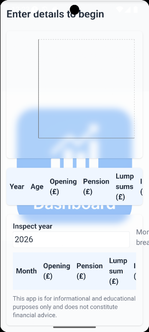 Retirement Dashboard Screenshot 1