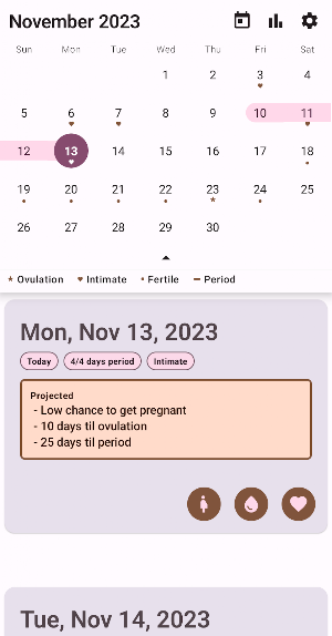 Period Tracker Screenshot 0