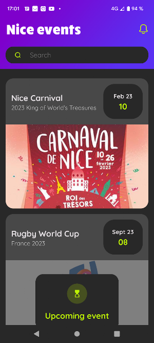 Nice Events Screenshot 1