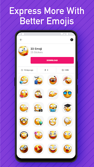 Big Emojis Stickers For WhatsApp - WAStickerApps Screenshot 3