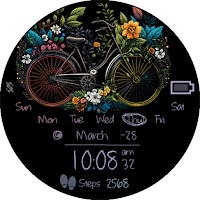 BFF54- Neon Art Flower Bicycle