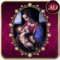 Virgin Mary Purple 3D Next Launcher theme