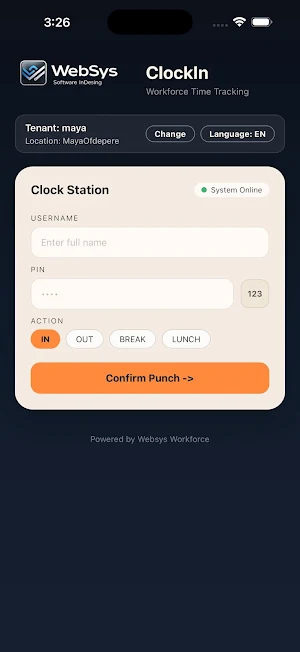 ClockIn Employee Screenshot 1