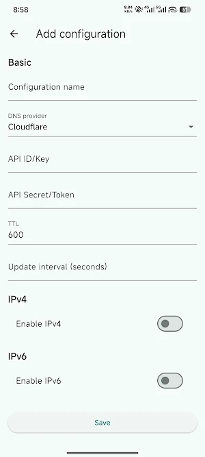 DDNS Updater - Sync domain IP Screenshot 1