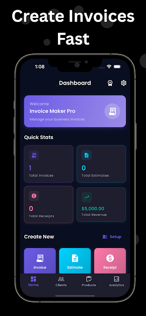 Invoice Maker: Estimate & PDF Screenshot 0