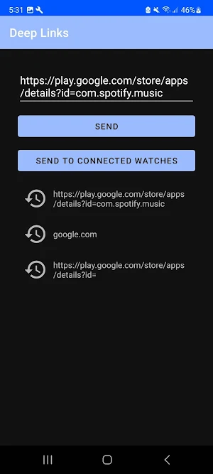 Local/Remote Deep Link Sender Screenshot 3