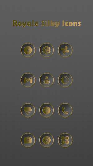 Royale Silky Dark Gold Icons Screenshot 0