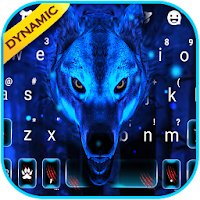 Ice Wolf 3D Keyboard Theme