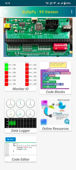 KuttyPy : Atmega32 Trainer Screenshot 0