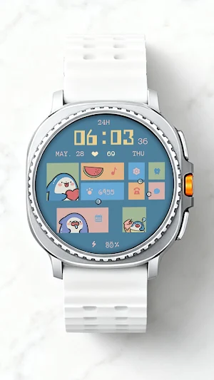 Funny Shark ZKin Watch Face Screenshot 1