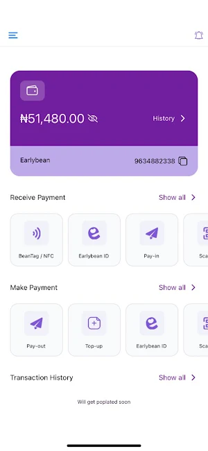Earlybean: Merchant Screenshot 0