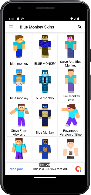 Blue Monkey Skins Screenshot 0