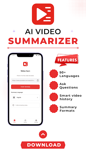 Video Sum: AI Video Summarizer Screenshot 0