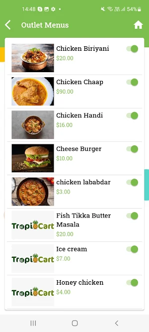 TropiCart Restaurant Screenshot 1