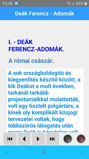 Deák Ferencz - Adomák Screenshot 3