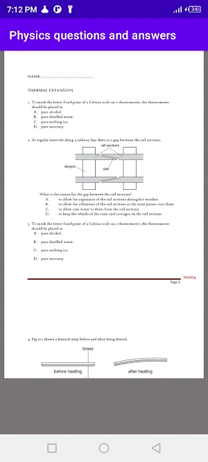 Physics: questions and answers Screenshot 1