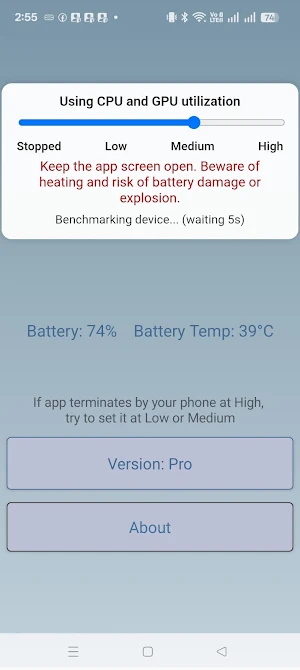 M.U. Battery Drainer Pro Screenshot 3