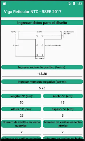 Diseño de vigas reticulares NTC - RSEE 2017 Screenshot 1