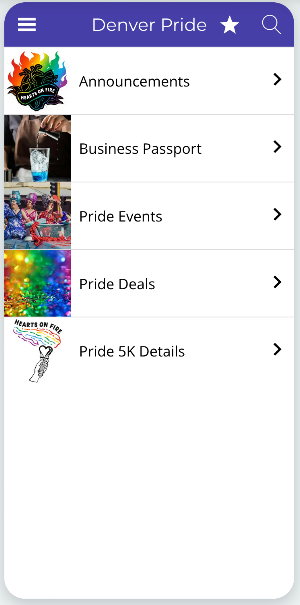 PRIDE Events Screenshot 2