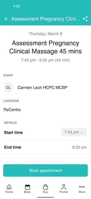 reCentre Health Screenshot 2