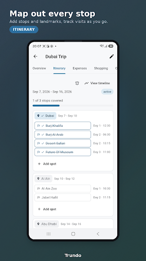 Trundo: Trip Planner & Budget Screenshot 2